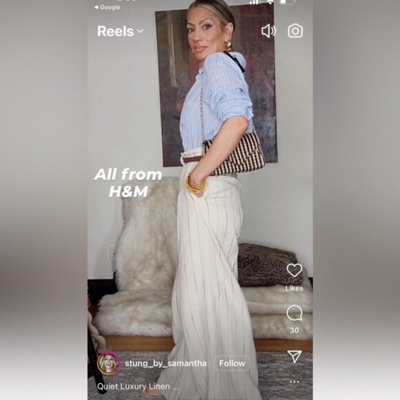 Linen Blend Wide Leg Baggies - Picture 16 of 16